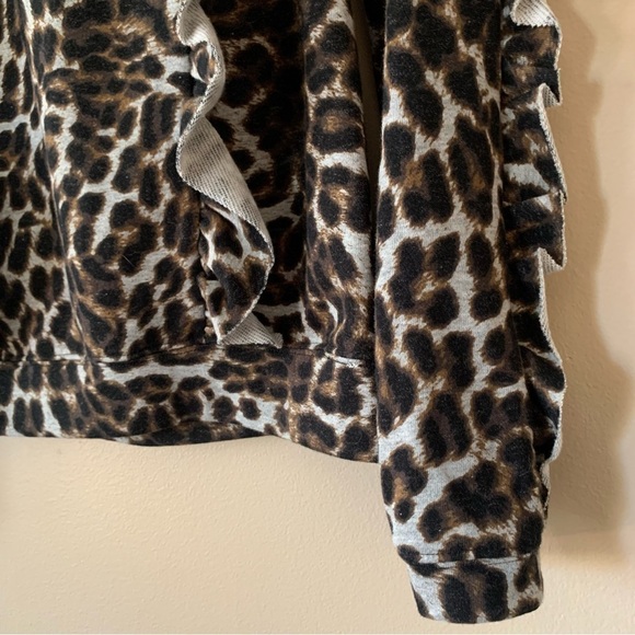 1. State Leopard Print Ruffle Sweatshirt - Picture 13 of 14